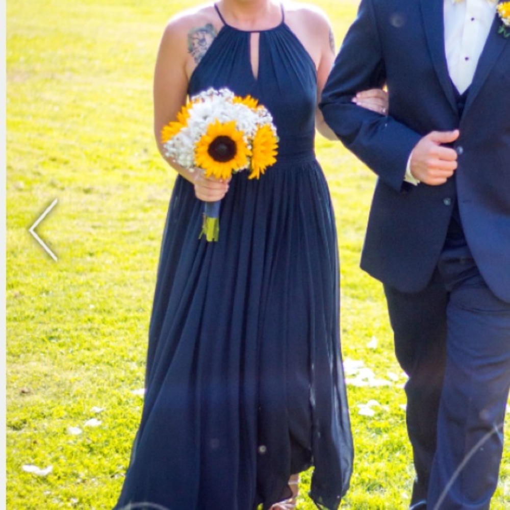Navy blue bridesmaids dress